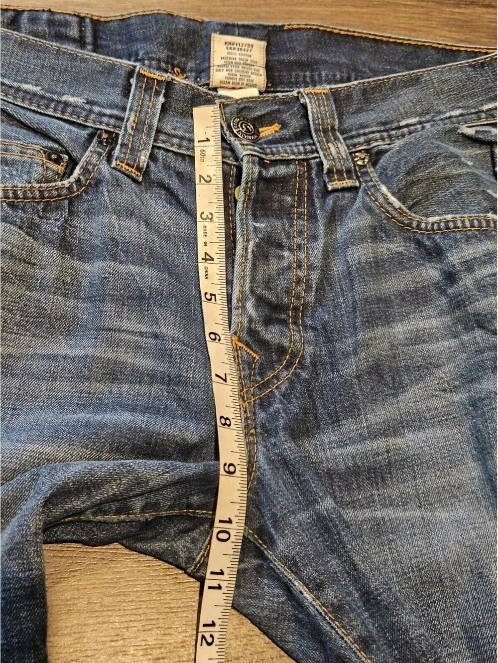 TRUE RELIGION Men’s Y2K VINTAGE BLAKE FLAP Denim Straight Button Fly sz 34x30